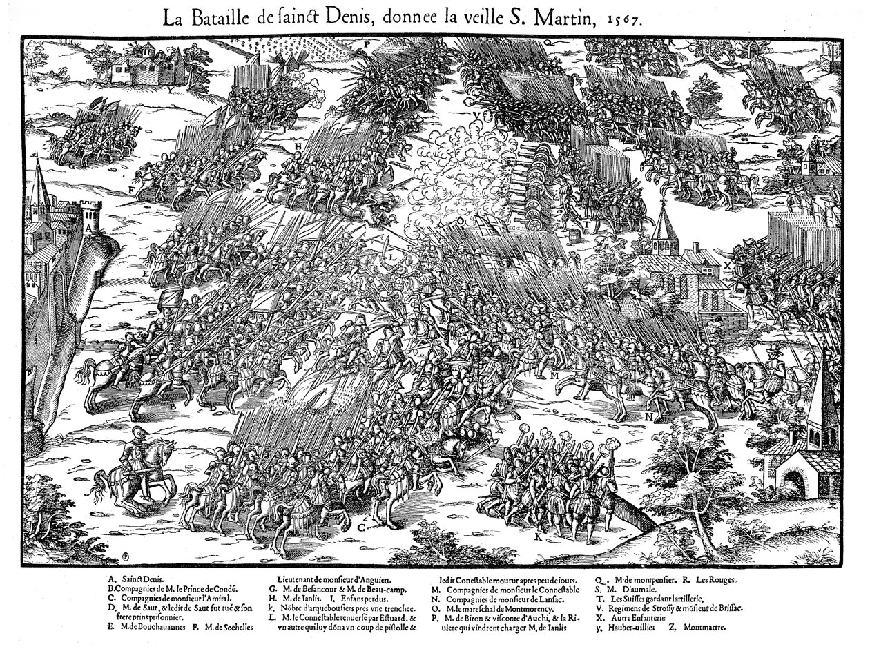 Bitva u St Denis, francouzské náboženské války, 10. listopadu 1567 1570 od Jacques Tortorel