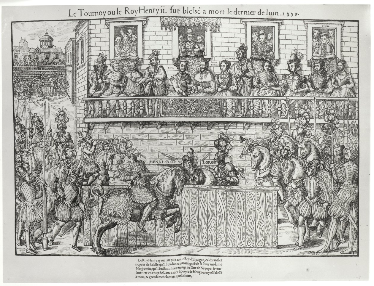 Turnaj, kde Henri II utrpěl smrtelnou ránu, 30. června 1559 od Jacques Tortorel