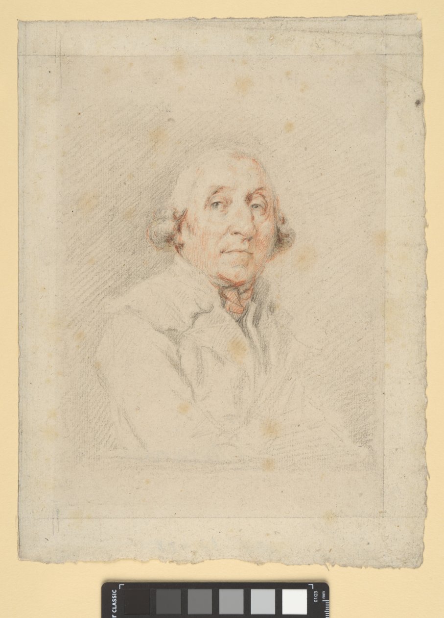 Portrét Josepha Péru (červená, černá a bílá křída na krémovém papíře) od Jacques Vigoureux Duplessis