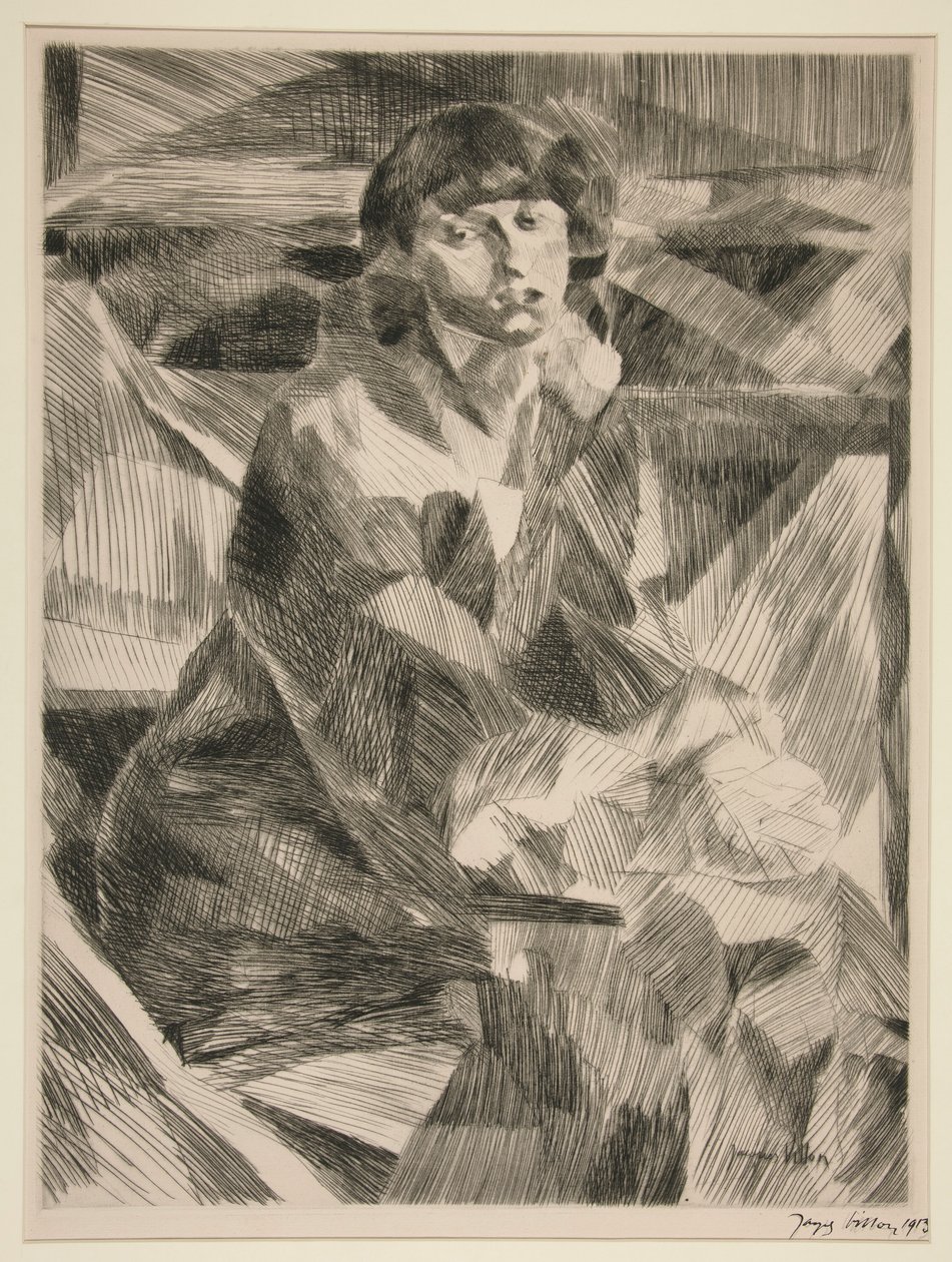 Portrét mladé ženy od Jacques Villon