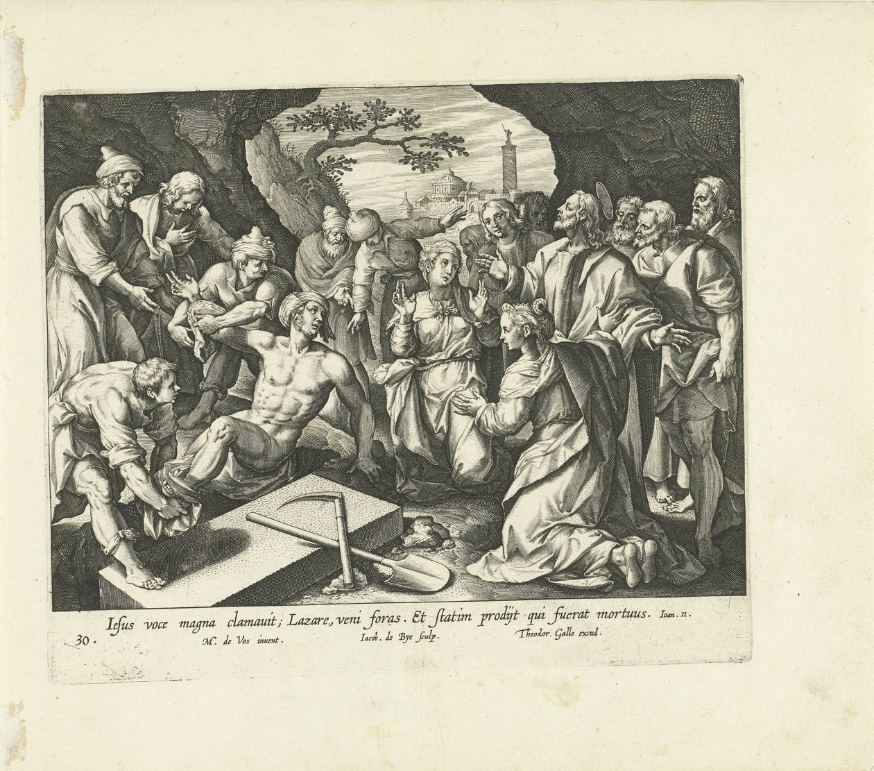 Vzkříšení Lazara Vita, passio et resvrrectio Iesv Christi (název série) Život, utrpení a vzkříšení Krista (název série) od Jacques de Bie