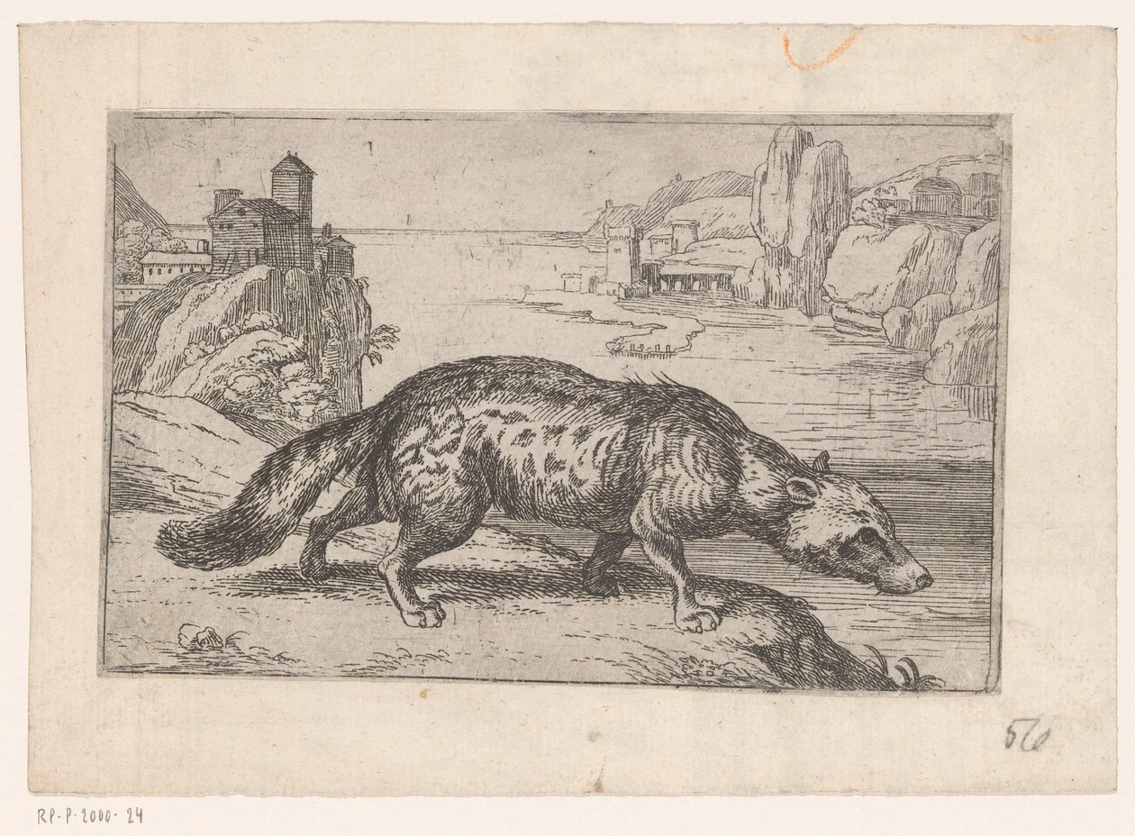 Hyena Zvířata v krajině (název série) od Jacques de Fornazeris (attributed to)