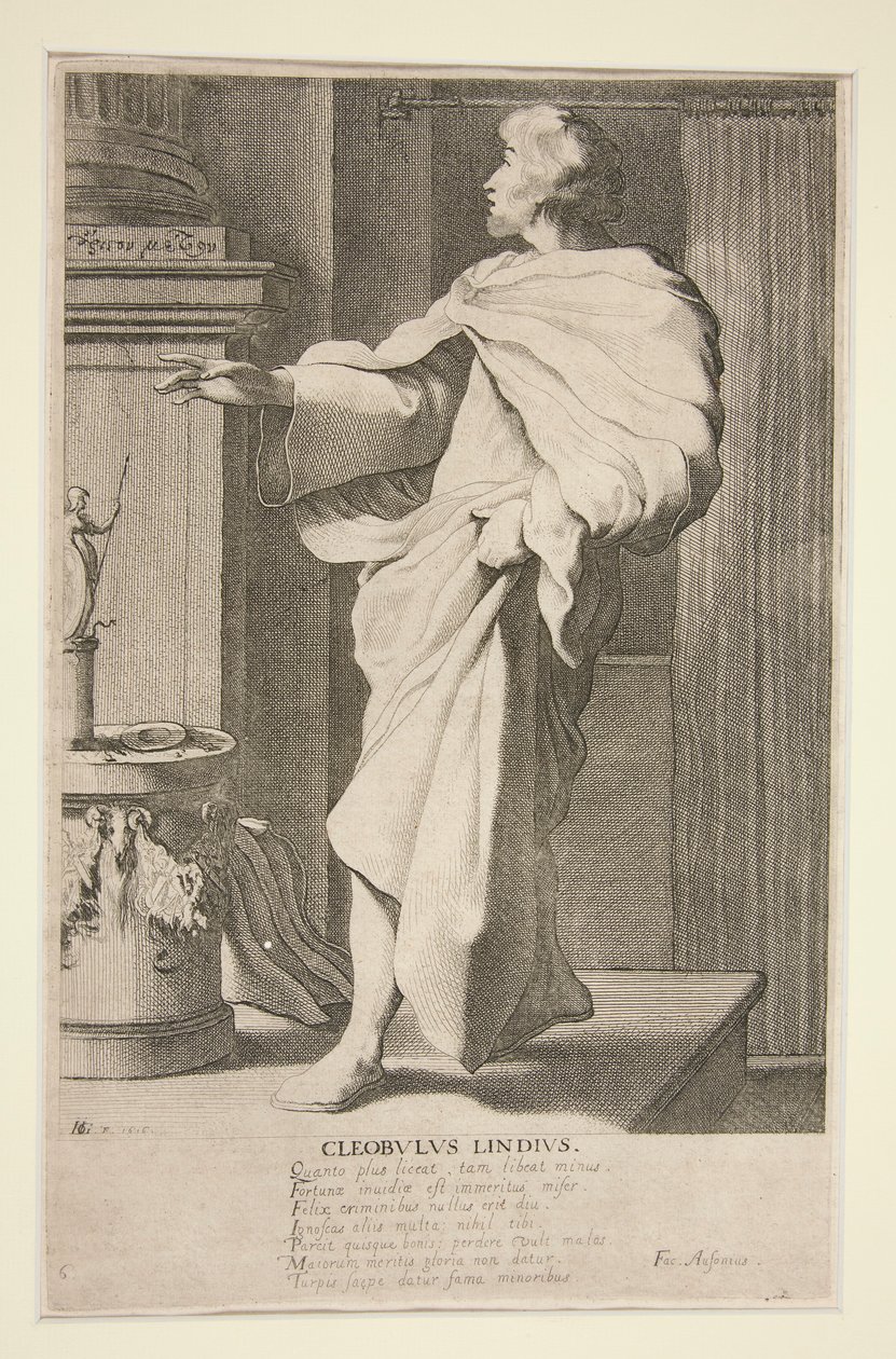 Cleobulus Lindius, #6 ze série Sedm mudrců z Řecka od Jacques de Gheyn III