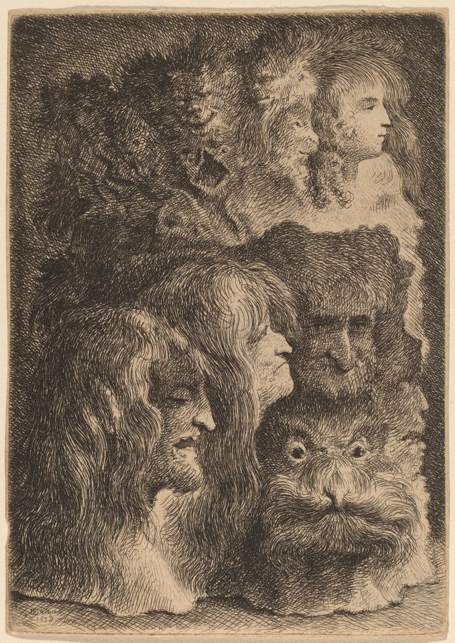 Fantastické hlavy od Jacques de Gheyn III