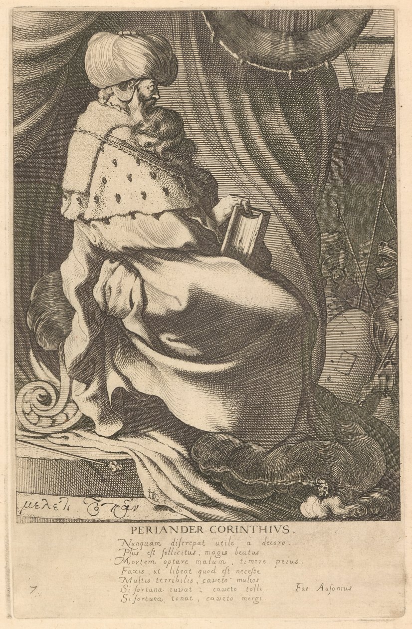 Periander Corinthius, #7 ze série Sedm mudrců z Řecka od Jacques de Gheyn III