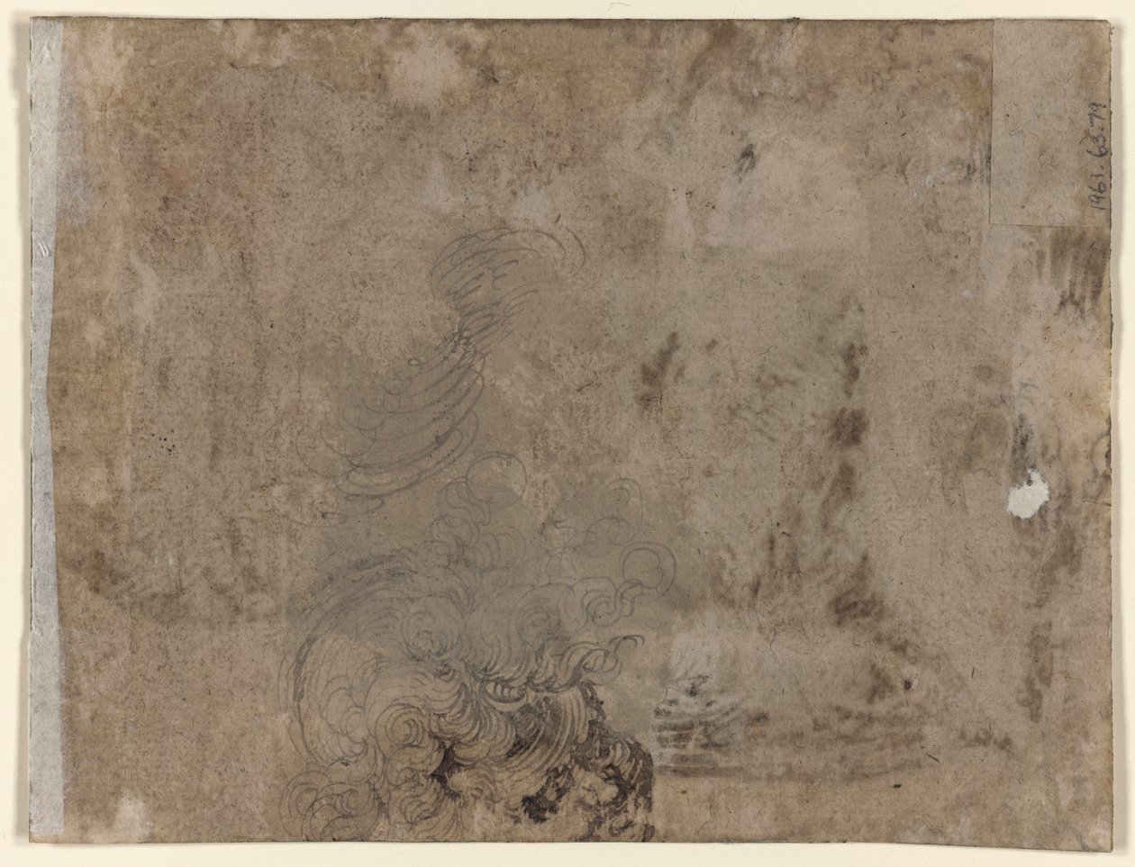 Mládež sedící u stolu (recto); Hlava dítěte s kudrnatými vlasy (verze) od Jacques de Gheyn II
