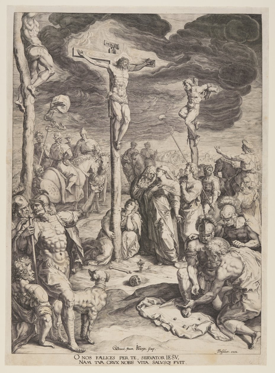 Kristus na kříži mezi dvěma zloději od Jacques de Gheyn II