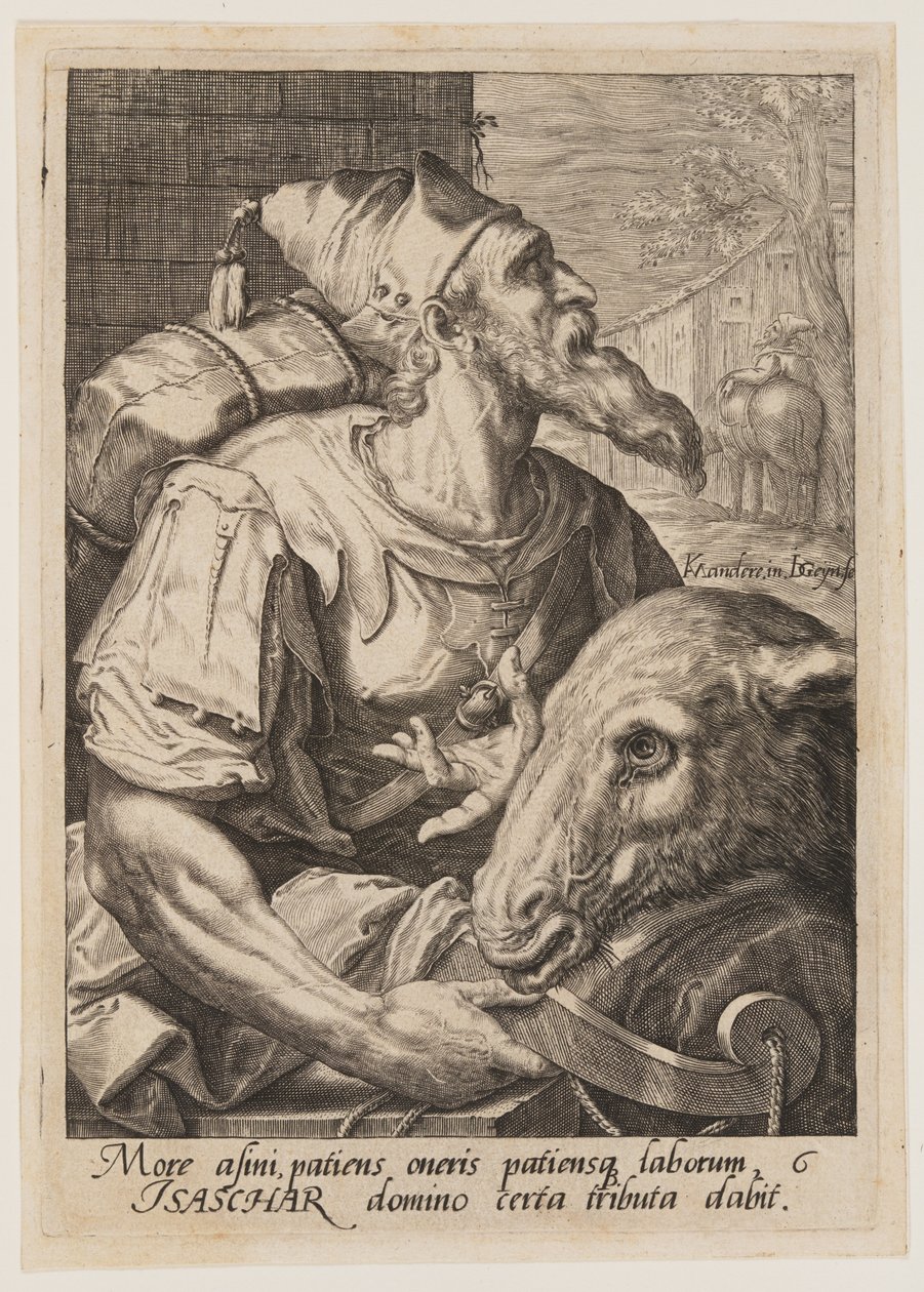 Isachar, z knihy Dvanáct synů Jákobových od Jacques de Gheyn II