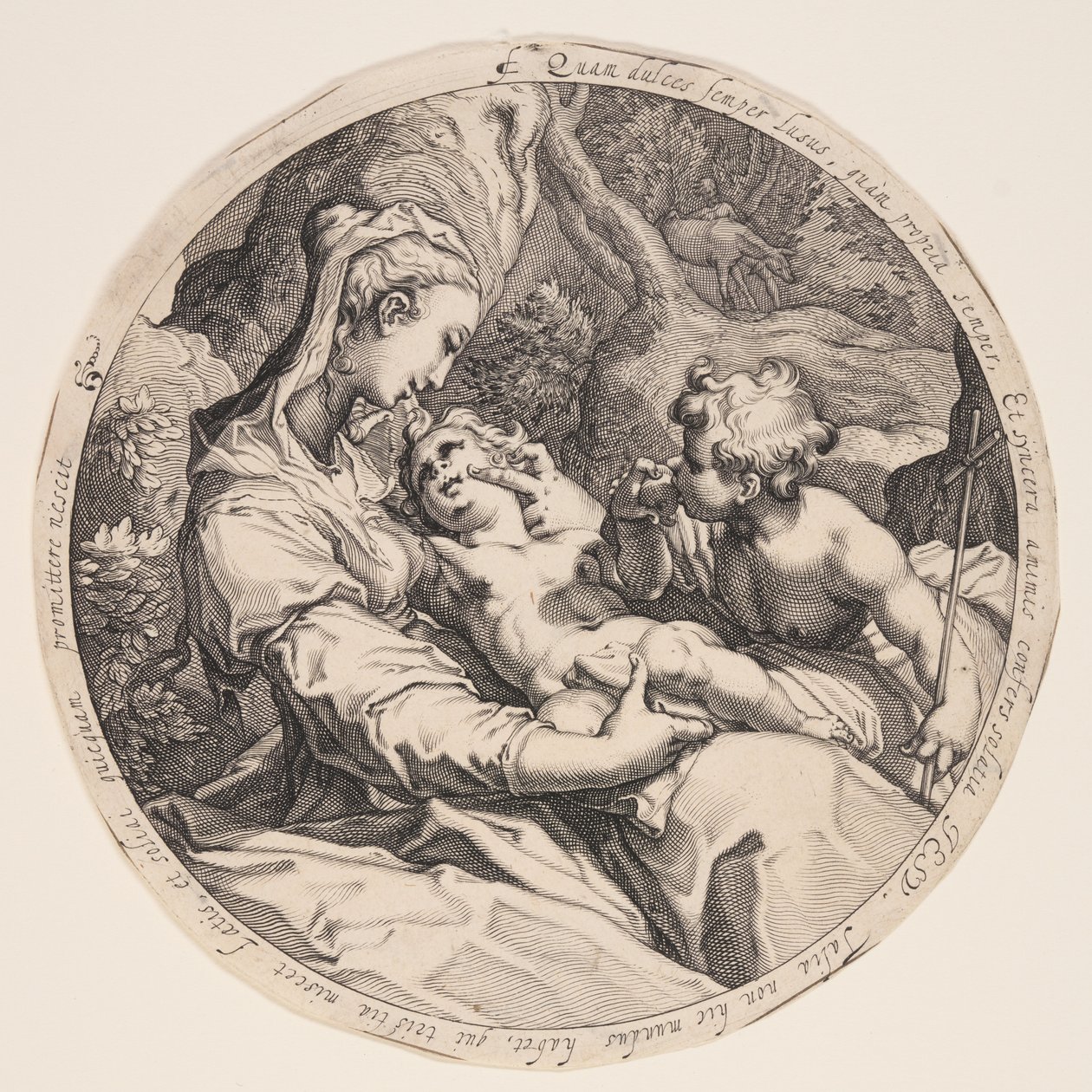 Panna s dítětem a svatým Janem Křtitelem od Jacques de Gheyn II