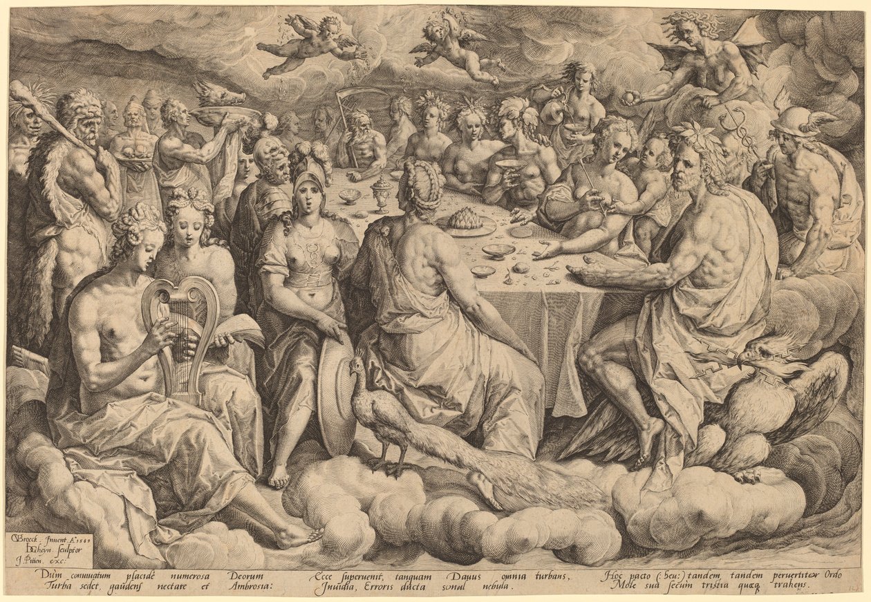 Banket bohů na svatbě Pelea a Thetis od Jacques de Gheyn II, after Crispen van den Broecke