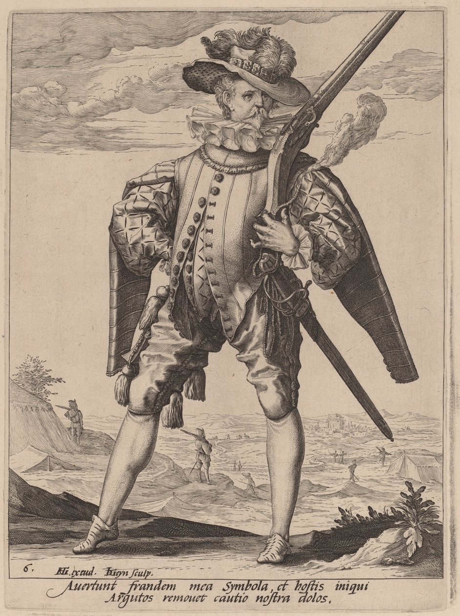 Mušketýr od Jacques de Gheyn II after Hendrik Goltzius