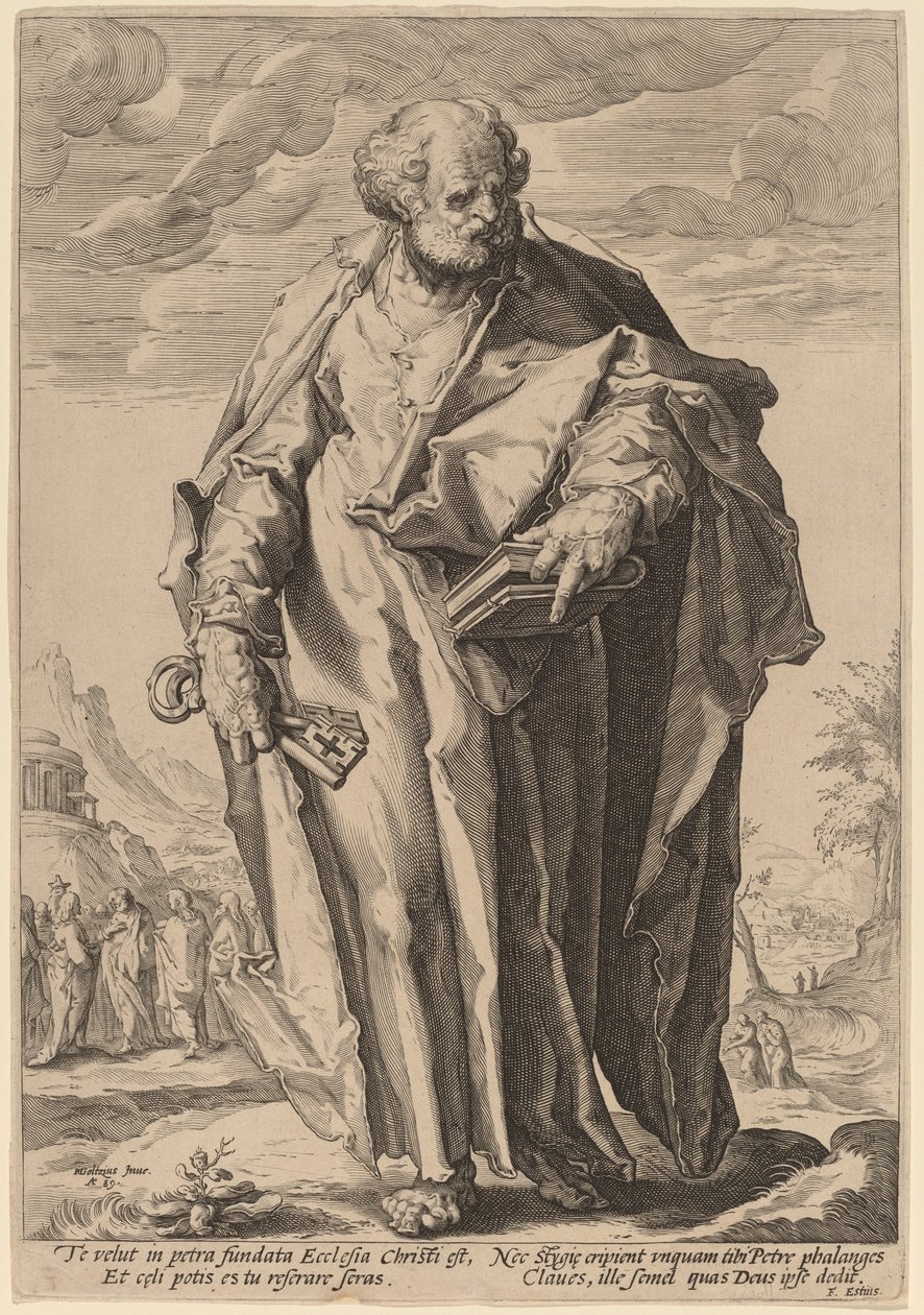 Svatý Petr od Jacques de Gheyn II, after Hendrik Goltzius