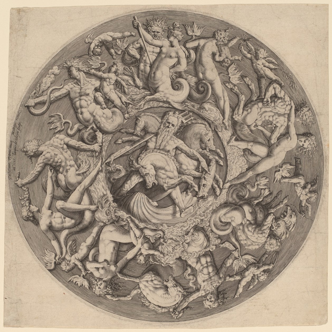 Neptunovo království od Jacques de Gheyn II after Willem Danielsz van Tetrode