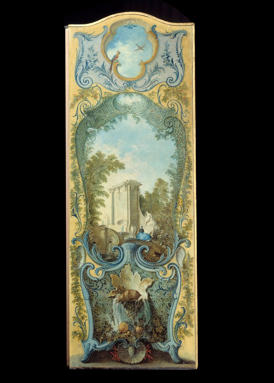 Nábytek: malířské plátno na marouflový papír od Jacquese de Lajoue (1686-1761) 18. stol. od Jacques de Lajoüe