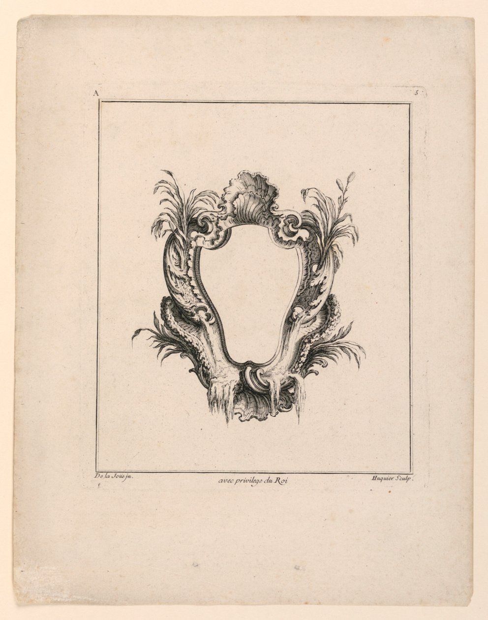 Ester, z "Recueil Nouveau de Differens Cartouche" od Jacques de Lajoüe