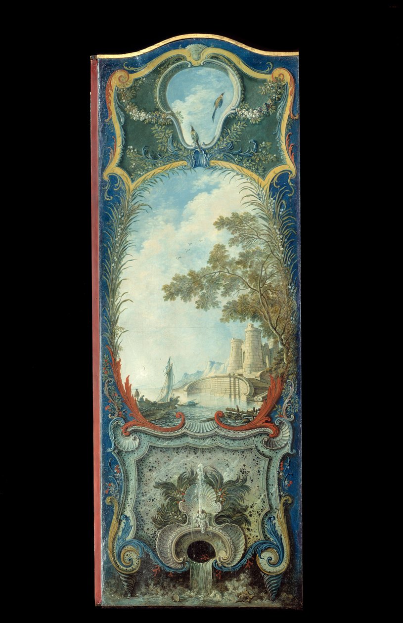 Nábytek: malířské plátno na marouflový papír od Jacquese de Lajoue (1686-1761) 18. stol. od Jacques de Lajoüe