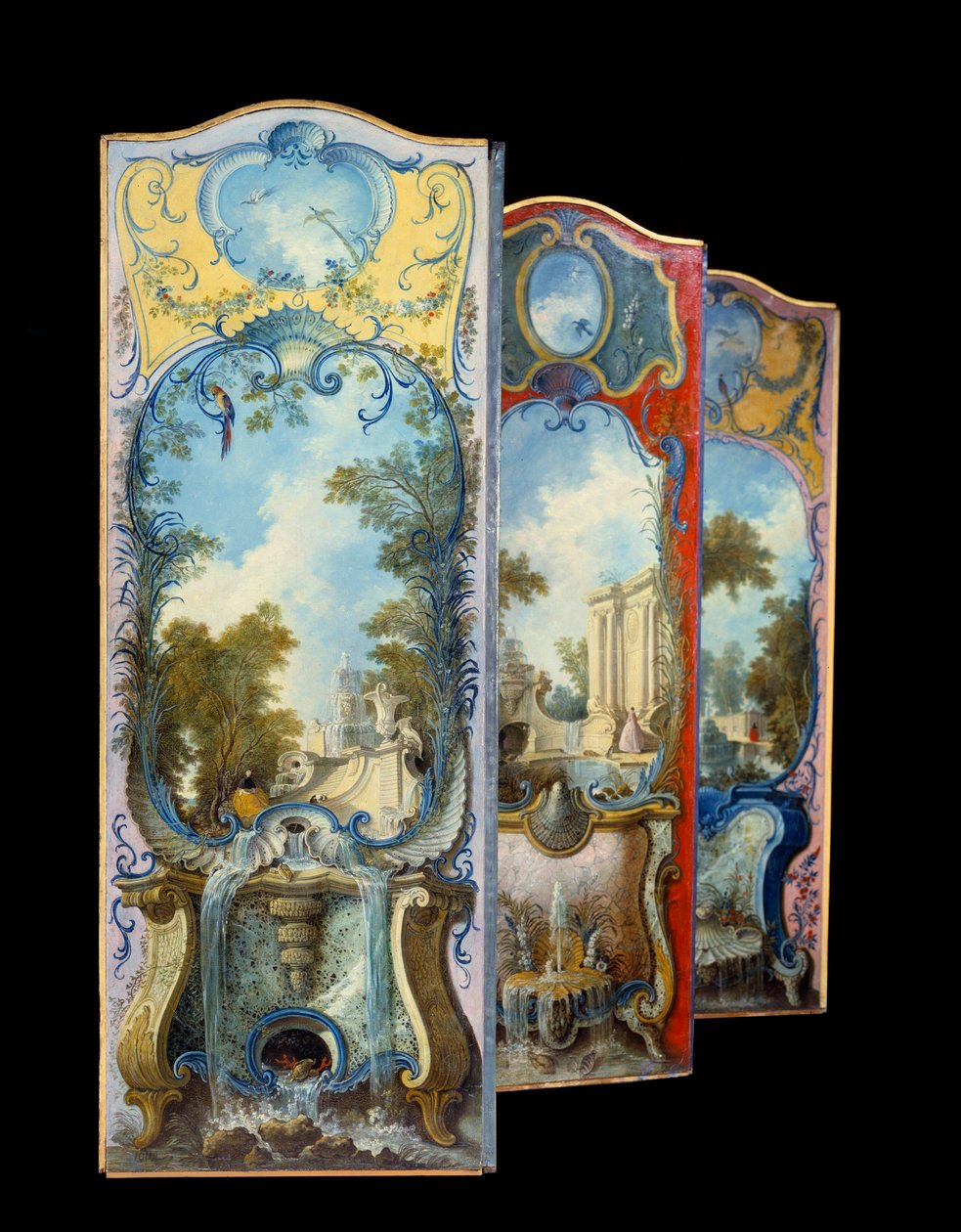 Nábytek: malířské plátno na marouflový papír od Jacquese de Lajoue (1686-1761) 18. stol. od Jacques de Lajoüe