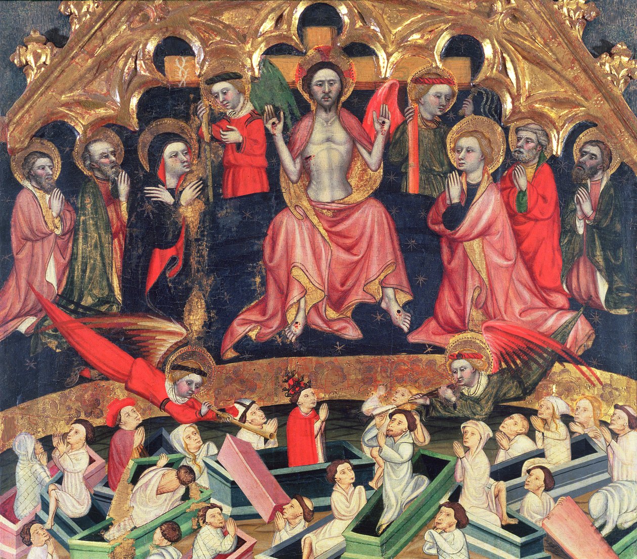 Poslední soud z oltáře ve starém kostele Sant Salvador d