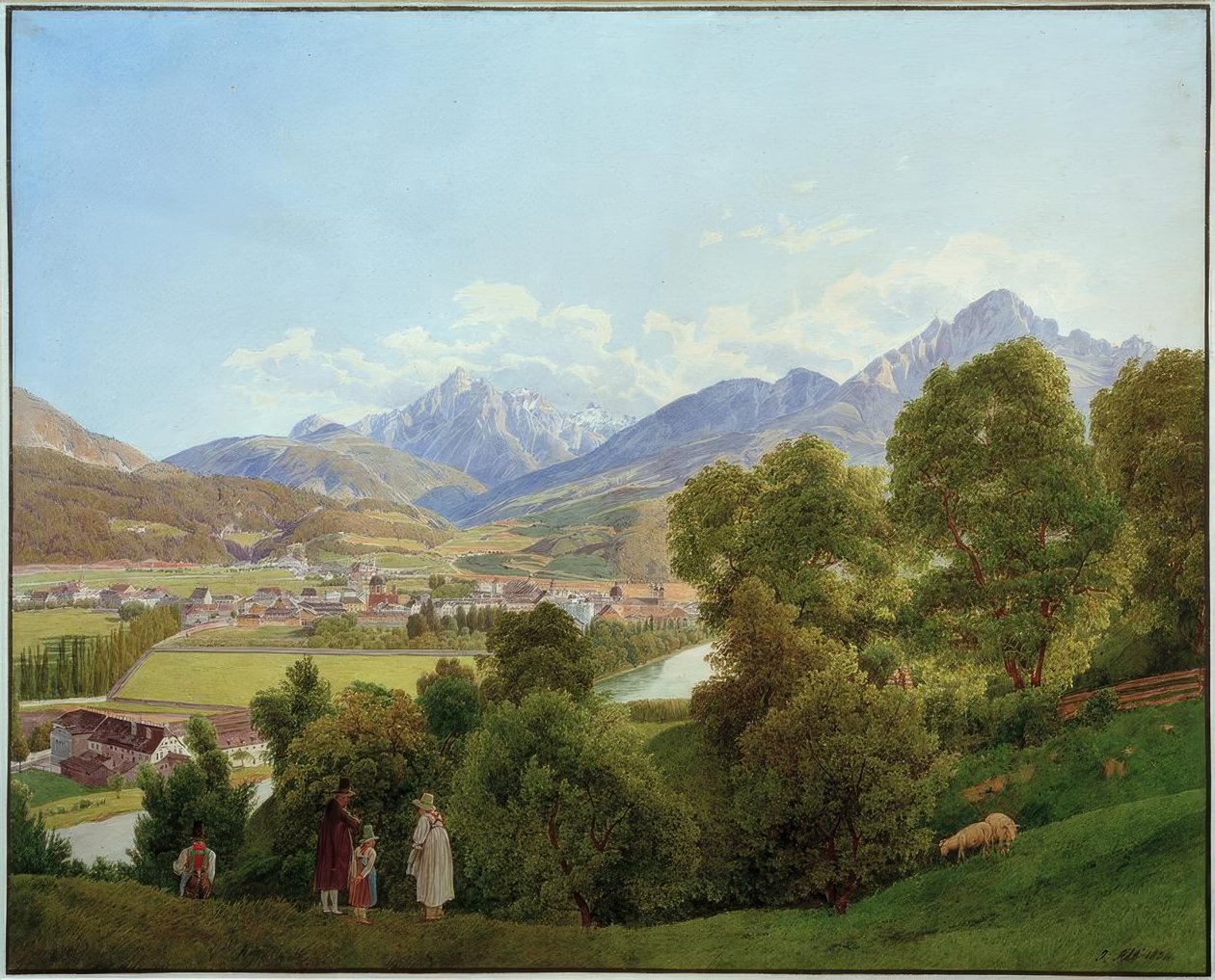 Pohled na Innsbruck od Jakob Alt
