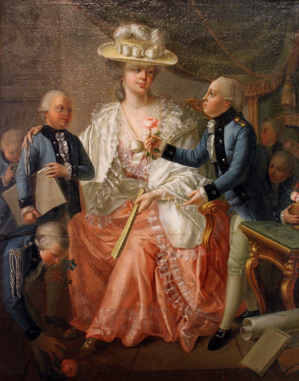 Franziska von Hohenheim na Hohen Carlsschule od Jakob Friedrich Weckherlin