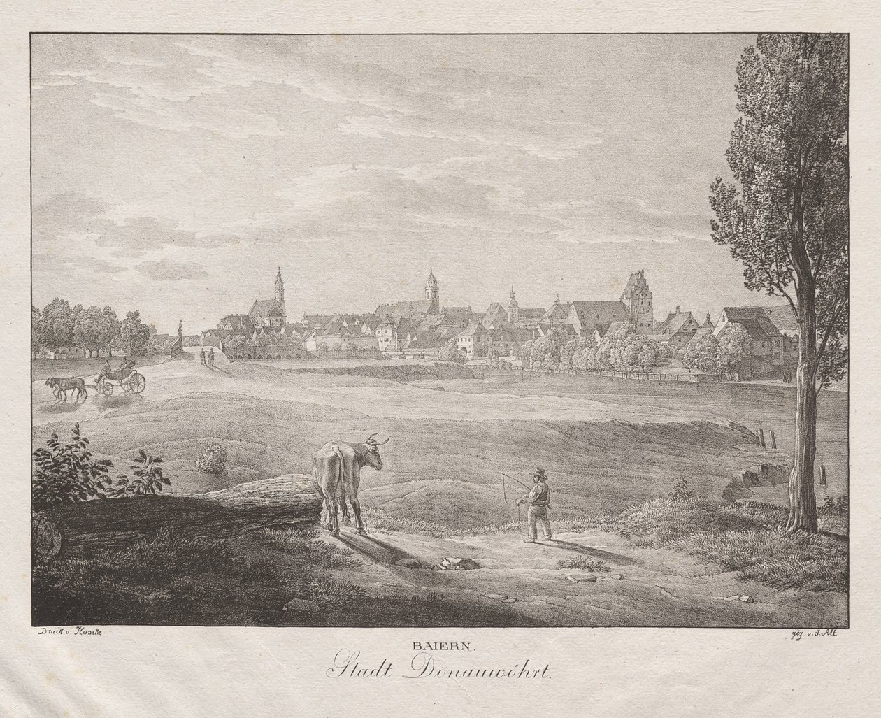Bavorsko, město Donauworth od Jakob Alt