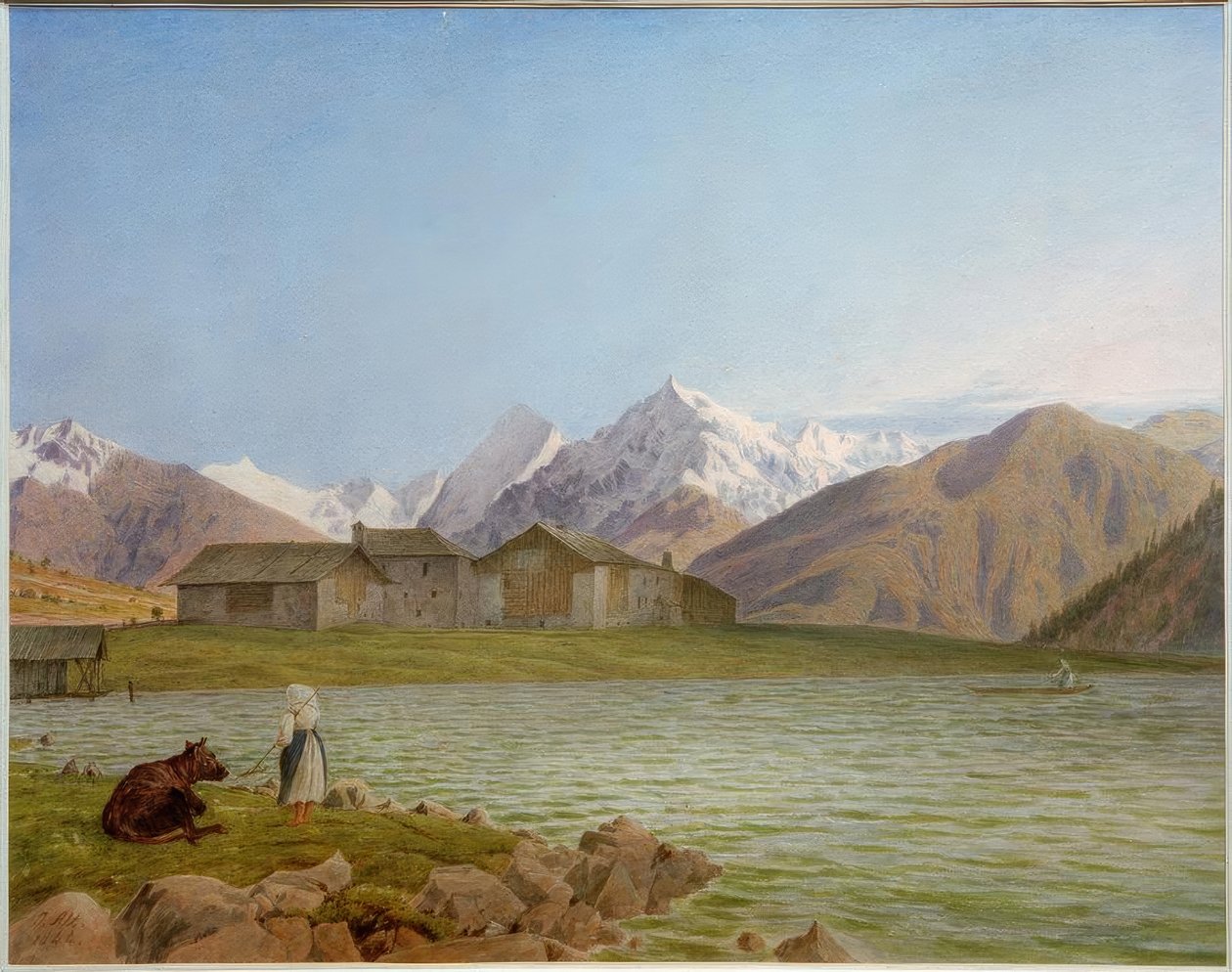 Haidersee proti Ortleru od Jakob Alt