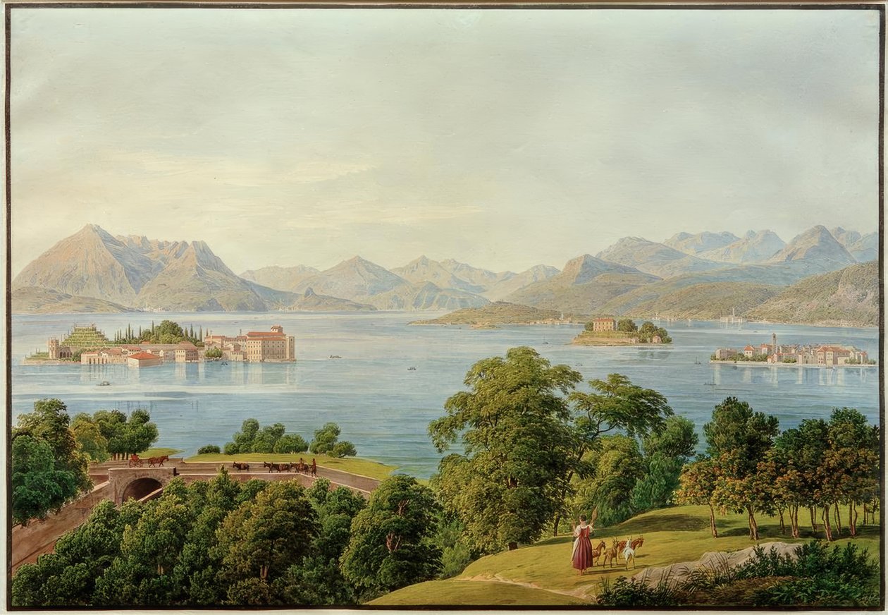 Jezero Maggiore (Itálie / Švýcarsko). od Jakob Alt