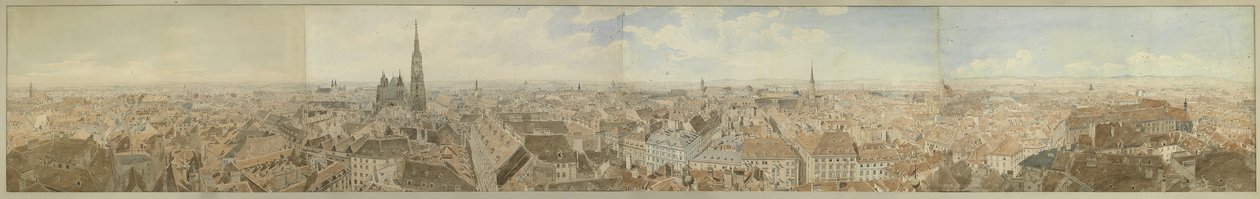 Panorama Vídně z kupole kostela svatého Petra od Jakob Alt