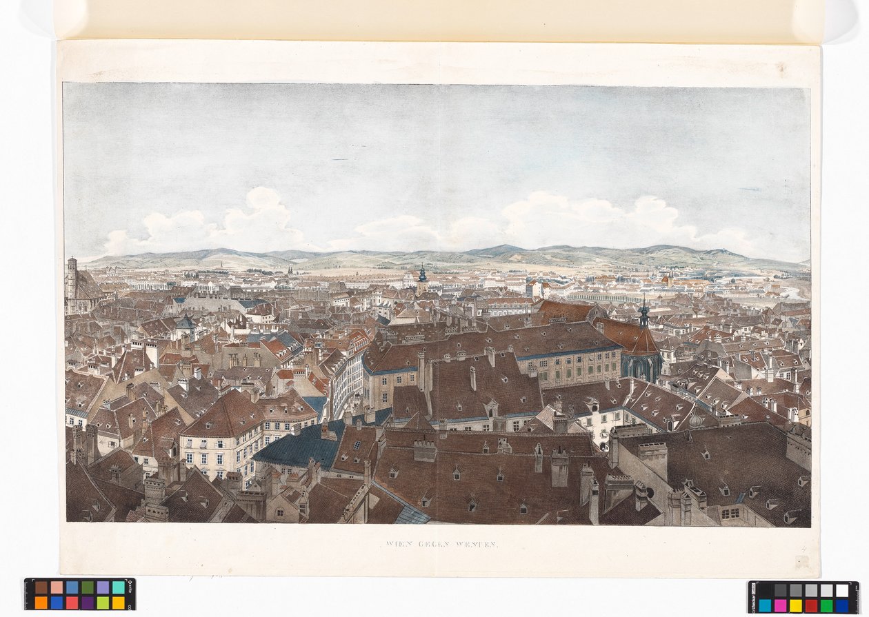 Panorama Vídně směrem na západ, pohled z kostela sv. Petra od Jakob Alt