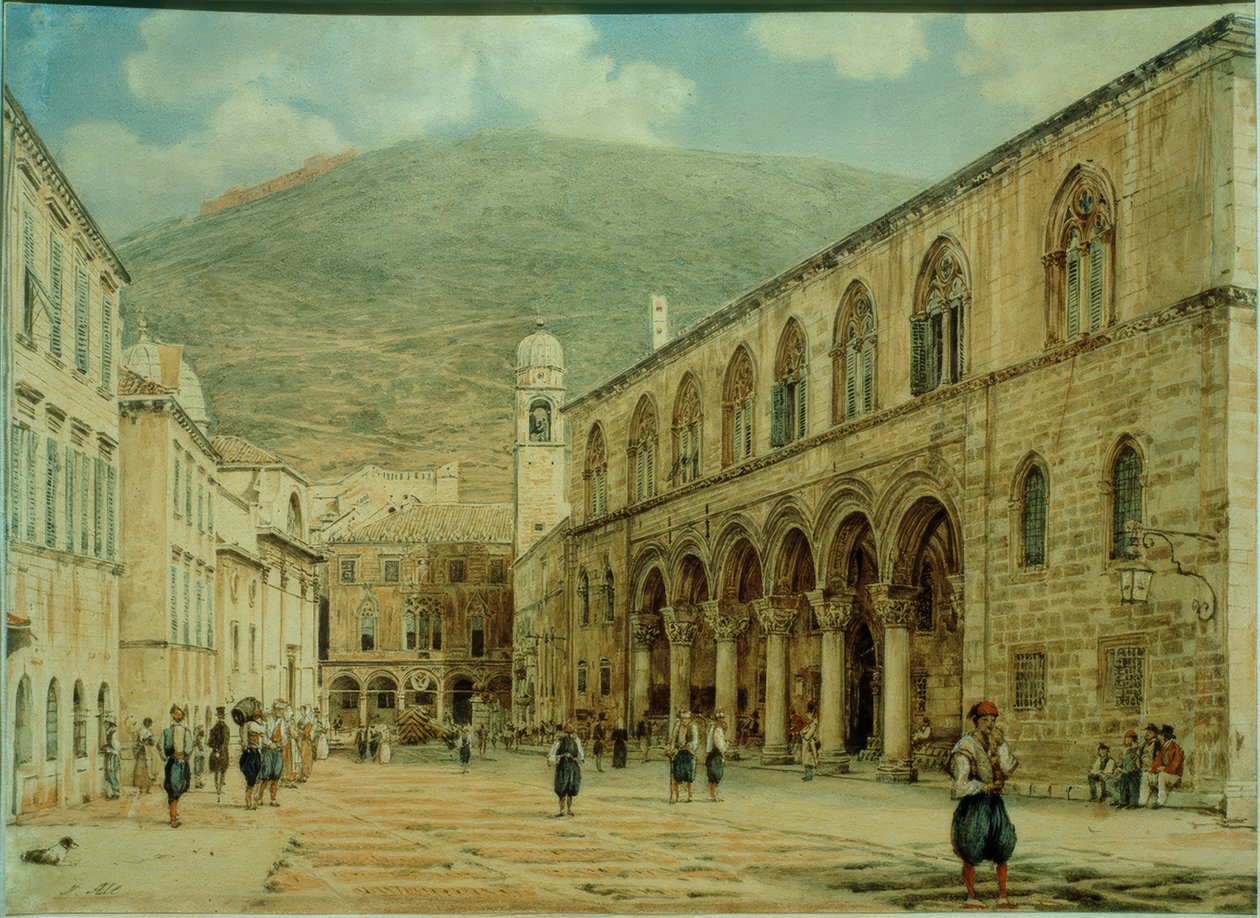 Místo v Ragusa (Dubrovnik) od Jakob Alt