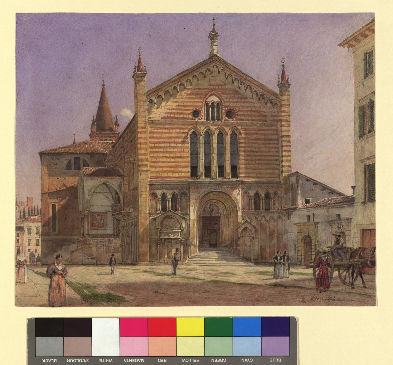 San Fermo ve Veroně od Jakob Alt