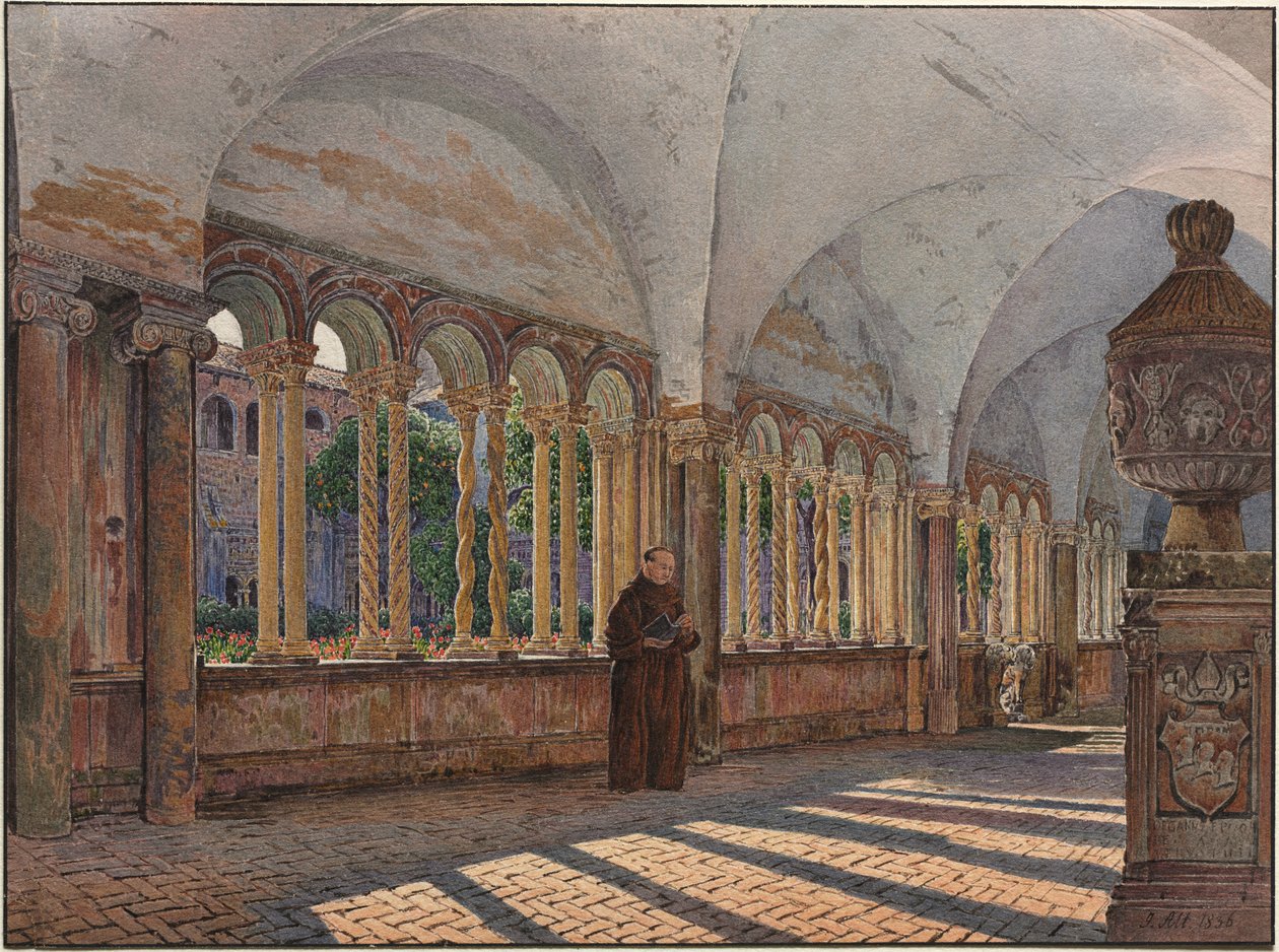 Pohled na klášter San Giovanni in Laterano, Řím, 1836. od Jakob Alt