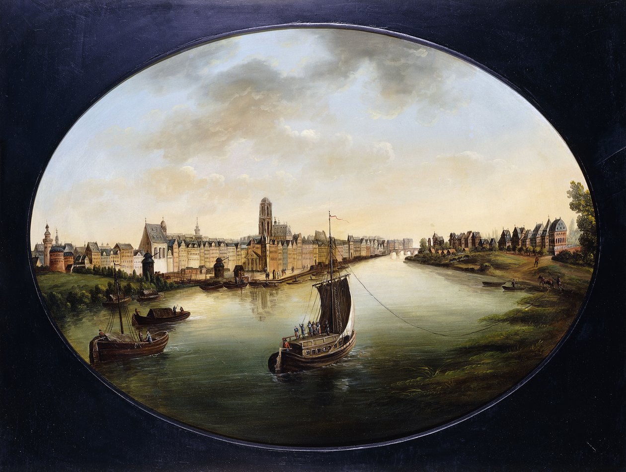 Pohled na Frankfurt; Pohled na Frankfurt, kolem 1810-18 od Jakob Diezler