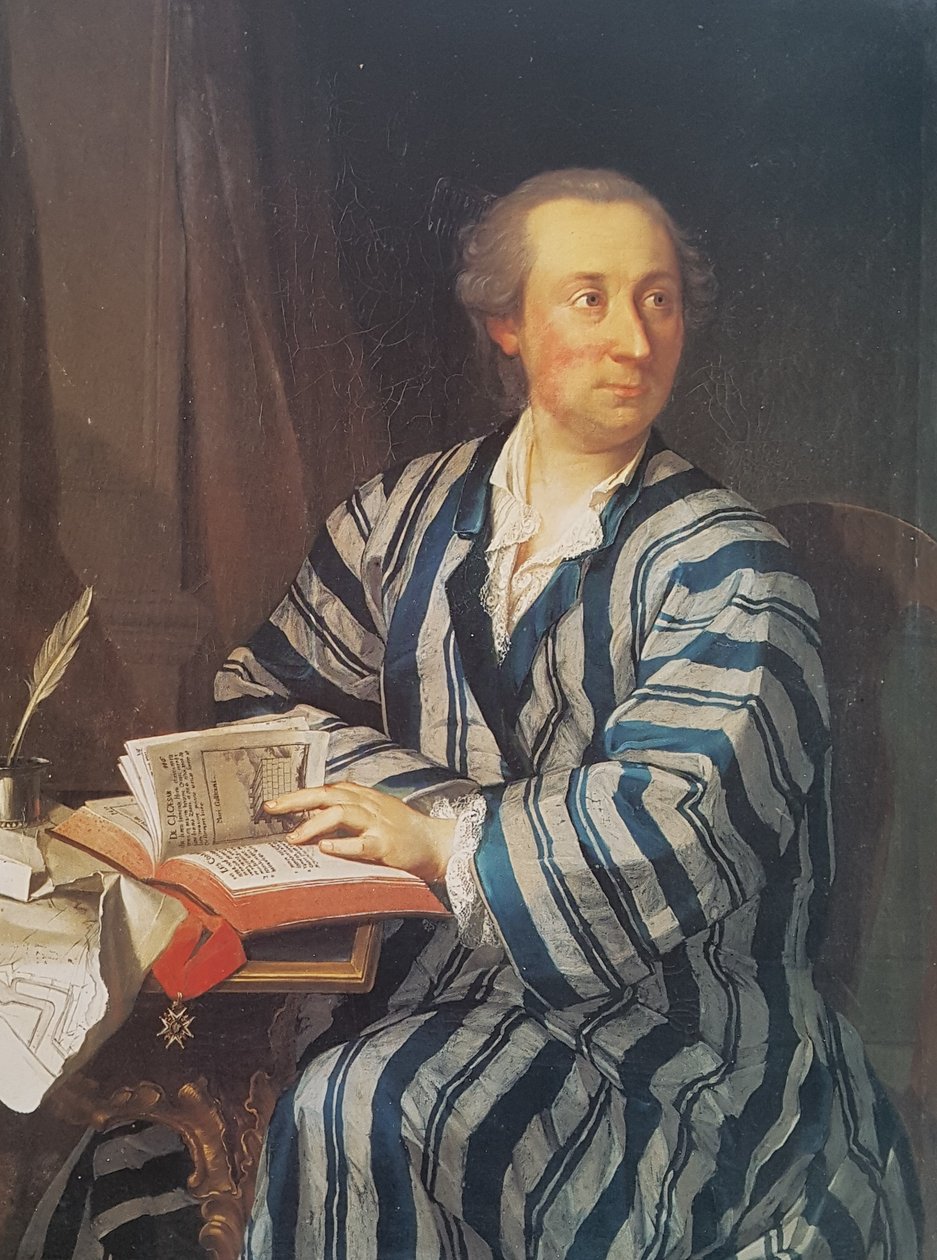 Německy: Portrét Samuela Isaaka Emanuela Grosse (1732-1763), důstojníka Švýcarské gardy. od Jakob Emanuel Handmann