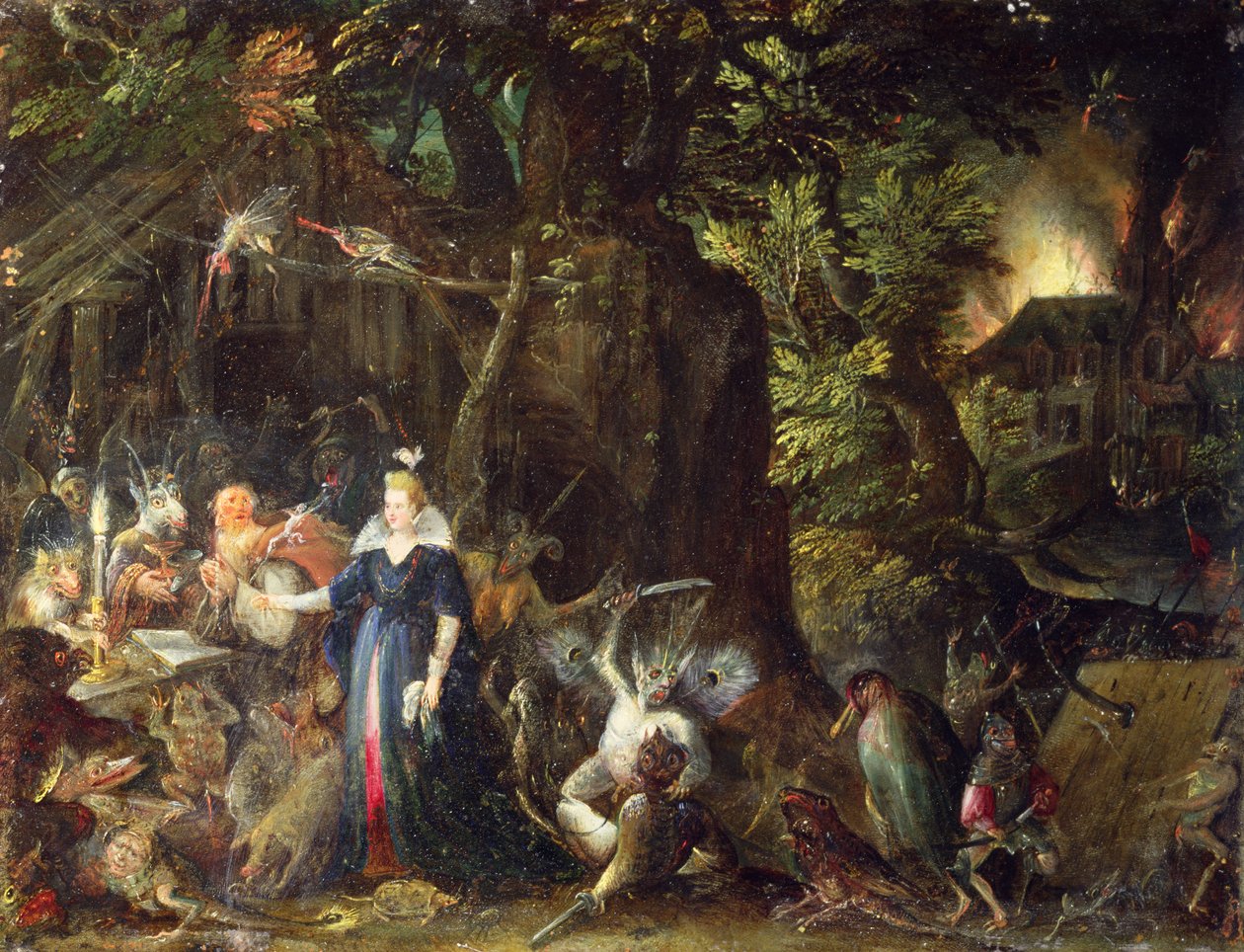 Pokušení svatého Antonína od Jakob Isaaksz Swanenburgh
