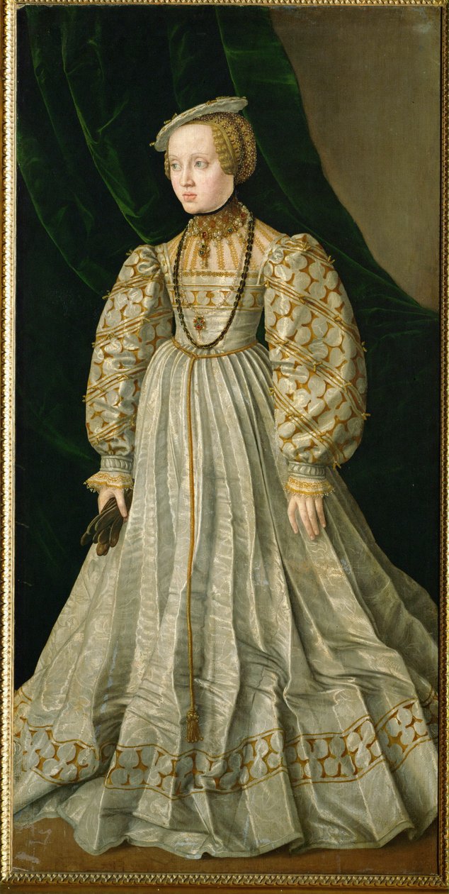 Arcivévodkyně Anna, dcera krále Ferdinanda a jeho manželky Anny Uherské, provdaná za Albrechta Bavorského (malba na plátně) od Jakob Seisenegger