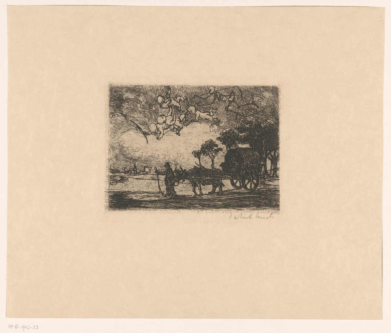 Let do Egypta (název na předmětu) od Jakob Smits (signed by artist)