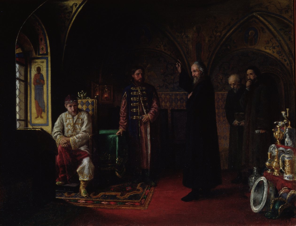Metropolita Filip moskevský (1507-90) s carem Ivanem Hrozným (1530-84) od Jakov Prokopyevich Turlygin