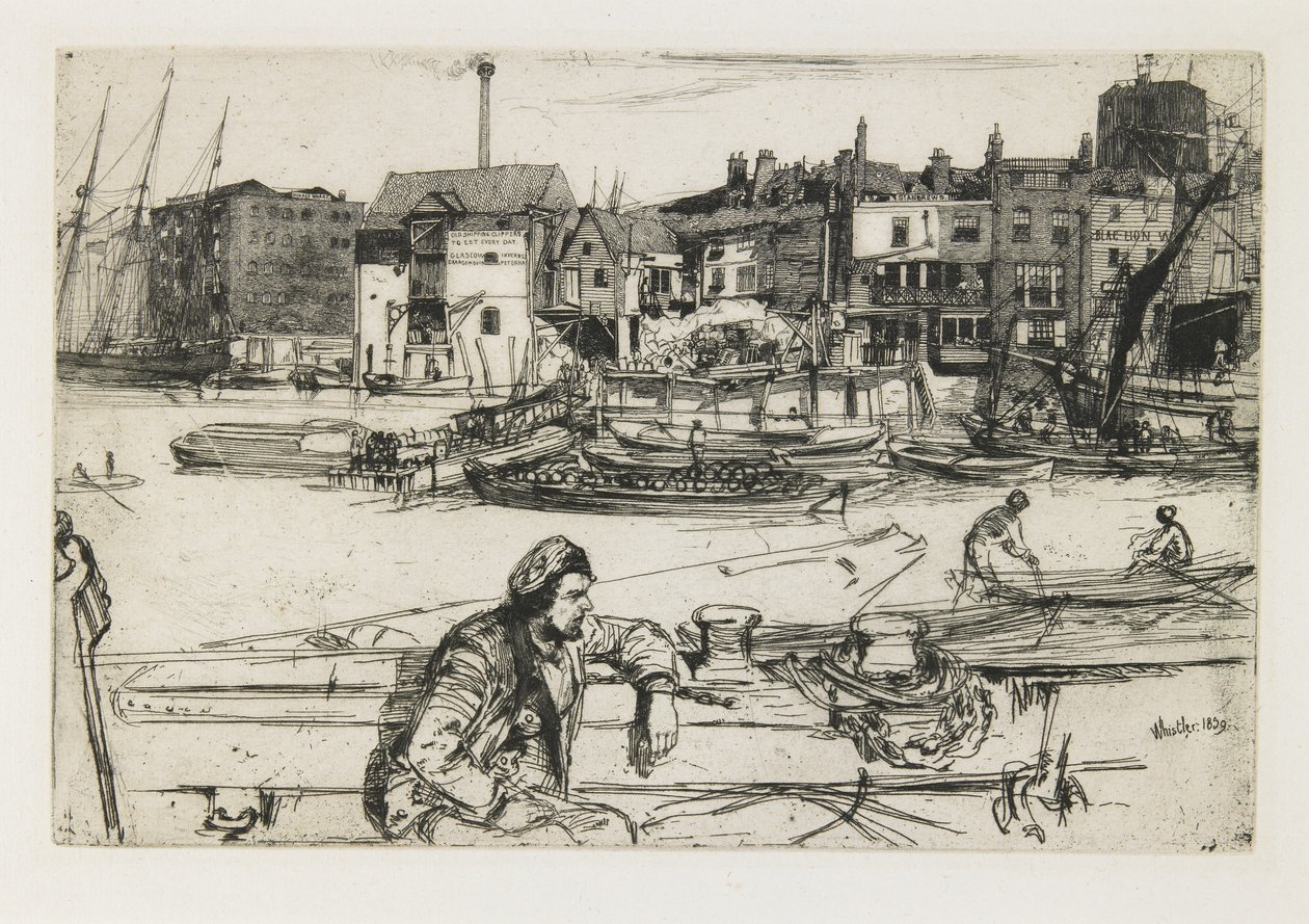 Přístaviště Black Lion, 1859 od James Abbott McNeill Whistler