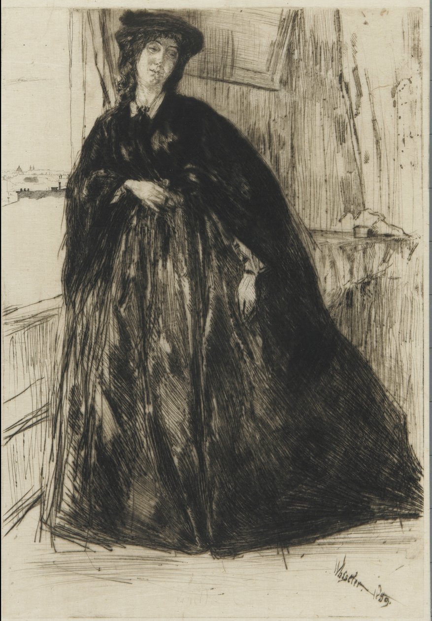Finette, 1859 (suchá jehla na papíře) od James Abbott McNeill Whistler