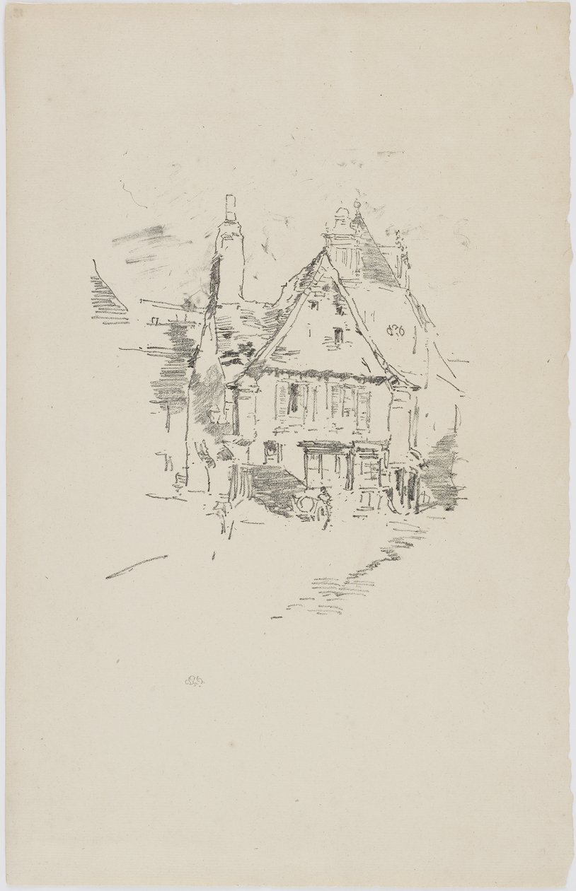 Sedlové střechy, Vitre, 1893 (litho na papíře) od James Abbott McNeill Whistler