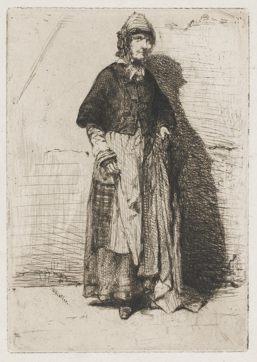 La Mere Gerard, 1858 (lept na papíře) od James Abbott McNeill Whistler
