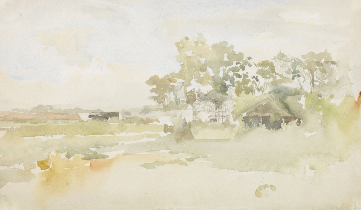Krajina s hospodářskými budovami, c.1884 od James Abbott McNeill Whistler