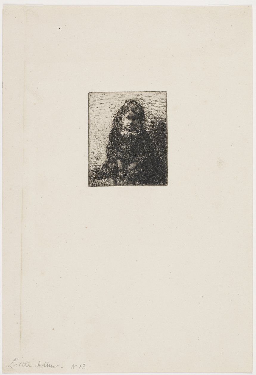 Malý Arthur, kolem 1857-58 (lept na papíře) od James Abbott McNeill Whistler