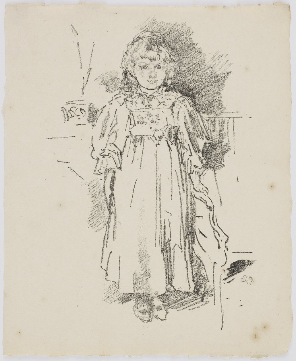 Malá Evelyn, 1896 (litho na papíře) od James Abbott McNeill Whistler