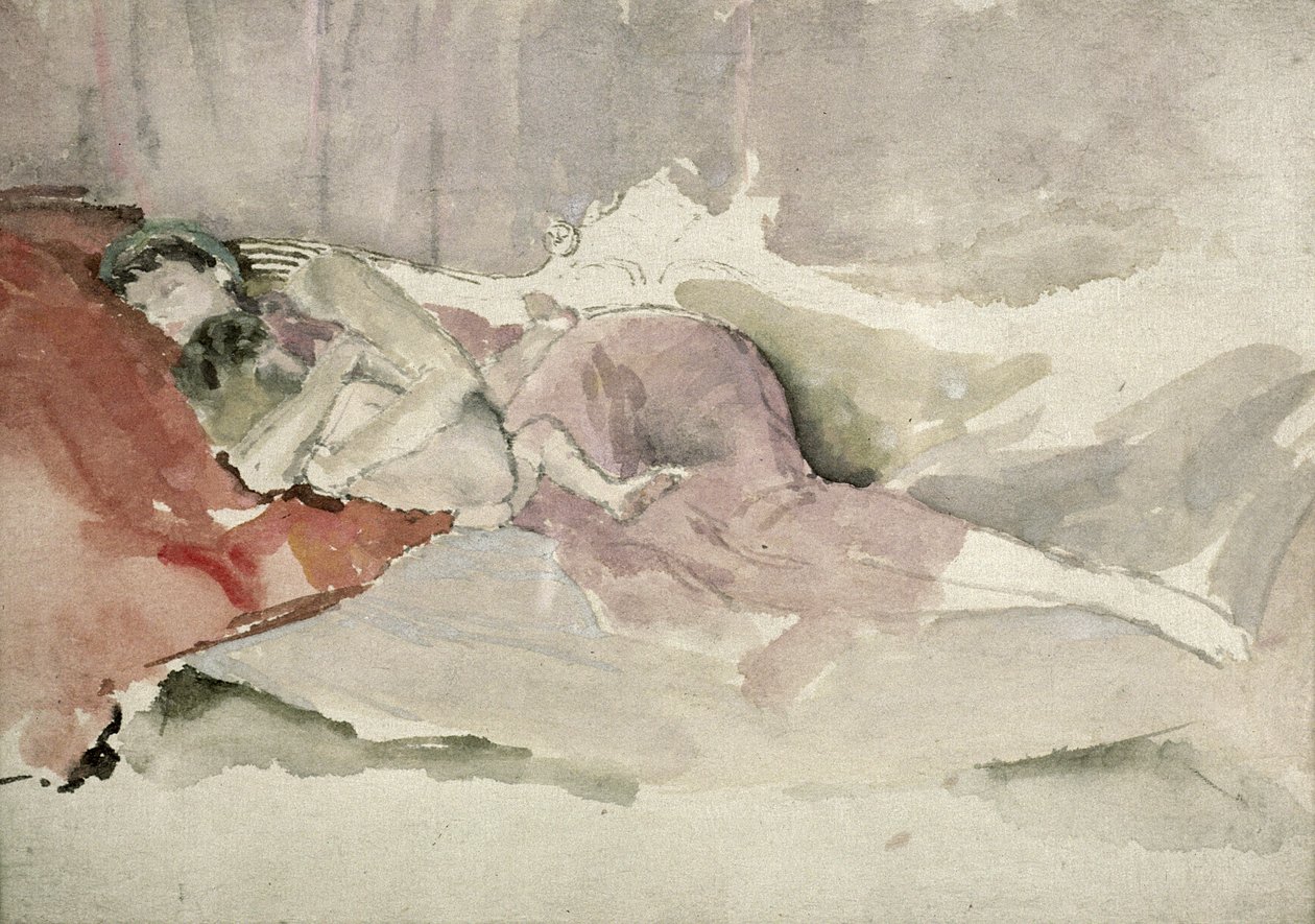 Matka a dítě na gauči od James Abbott McNeill Whistler