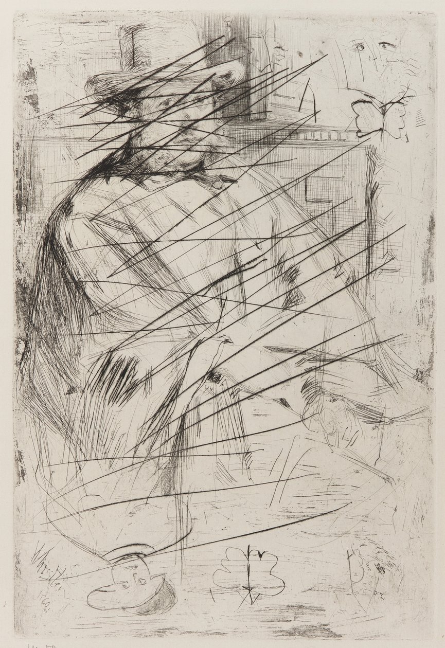 Pan Mann, 1860 (suchá jehla na papíře) od James Abbott McNeill Whistler