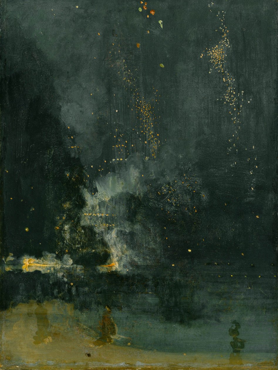 Nokturno v černé a zlaté: Padající raketa od James Abbott McNeill Whistler
