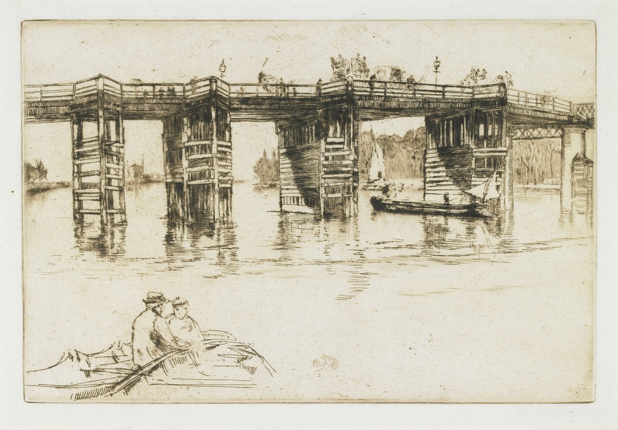 Starý most v Putney, 1879 od James Abbott McNeill Whistler