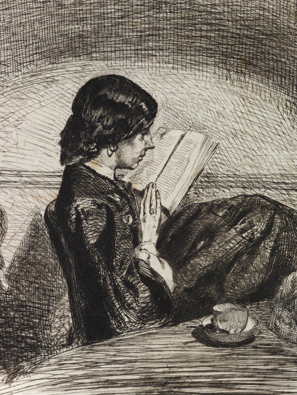 Čtení Lamplight od James Abbott McNeill Whistler